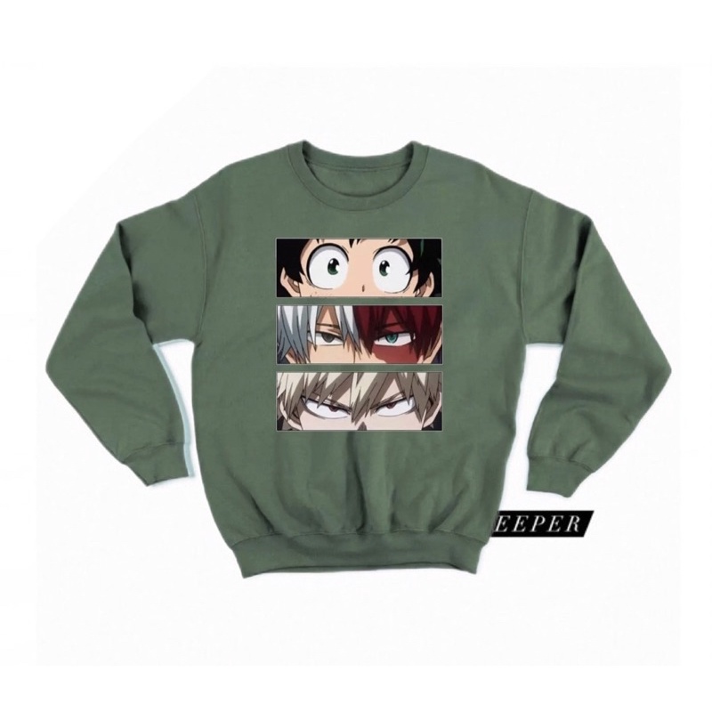 SWEEPER - TERLARIS BASIC SWEATER BOKU NO HERO ACADEMIA PRIA &amp; WANITA M-XL