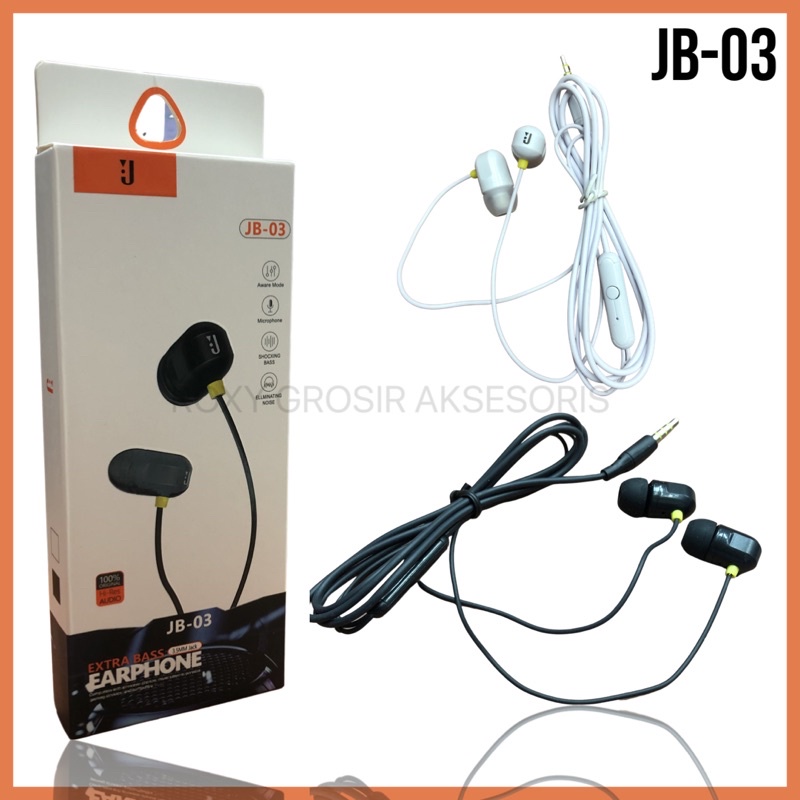 Handsfree Earphone JB-03 Superbass plus mic headset JB03