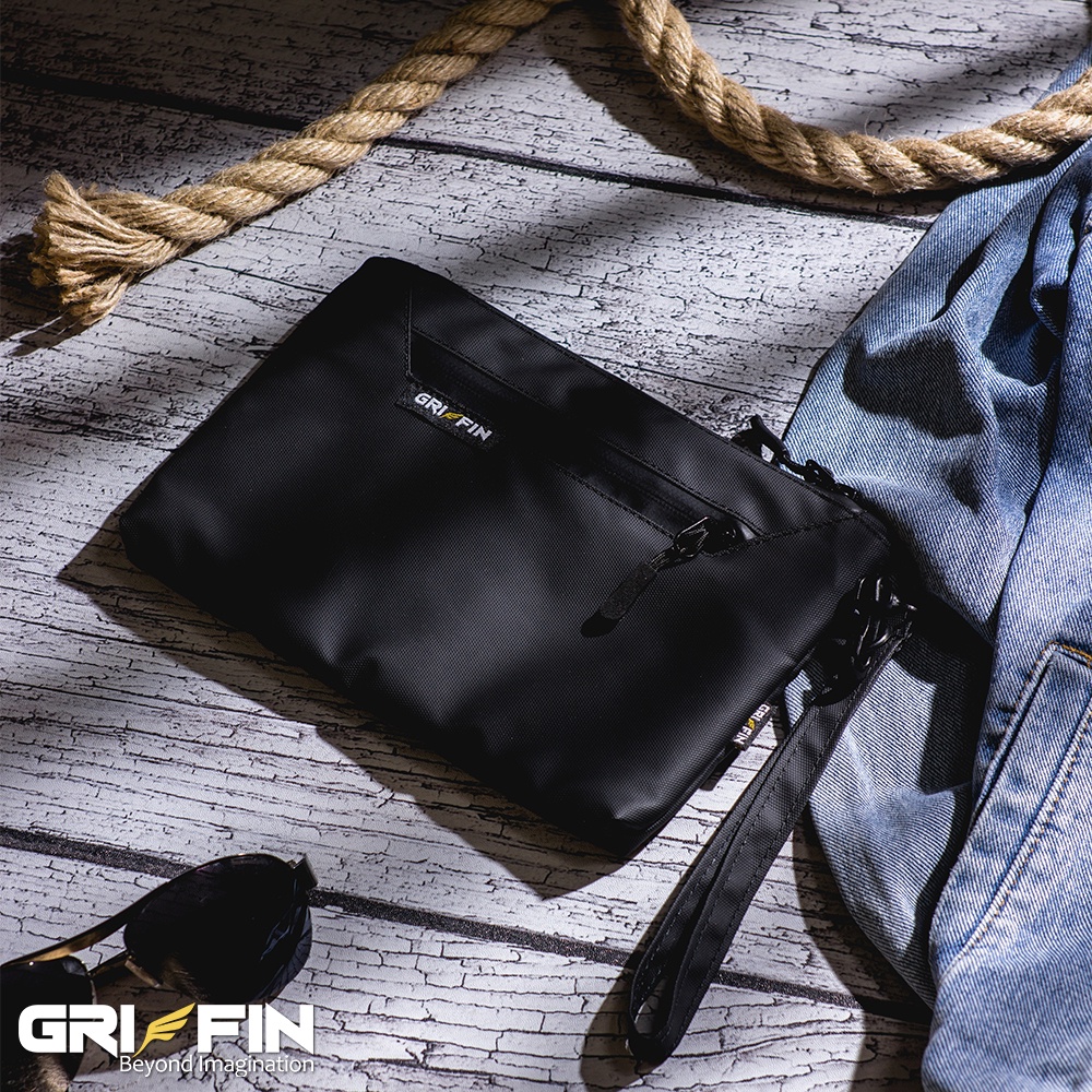 Clutch Pouch Pria Elegan Ringan Distro Branded Griffin Apparel Athens