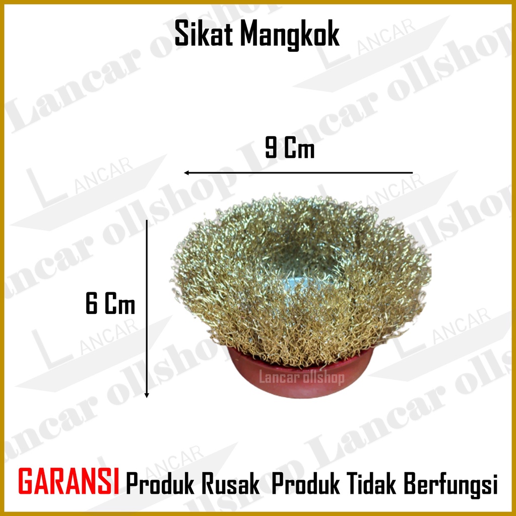 Sikat Kawat Mangkok / Sikat Kawat Gerinda / Cup Brush / Sikat Kawat Mangkok Kuning