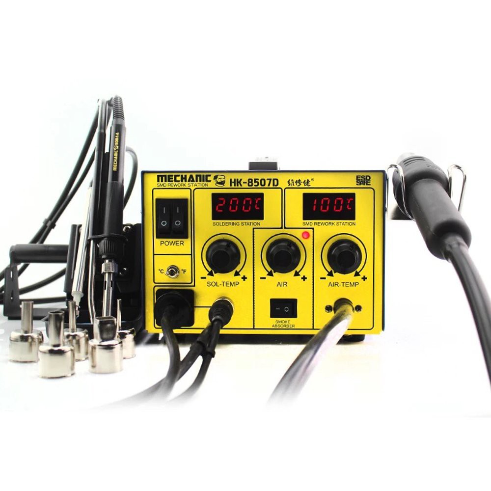 Mechanic HK-8507D 2-in-1 Rework Station Soldering Iron & Hot Air Gun