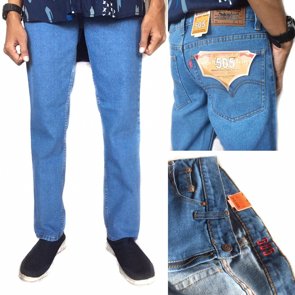 Celana Jeans Panjang Pria Standart Reguler Basic Pants Bahan Cobra Size 28-39