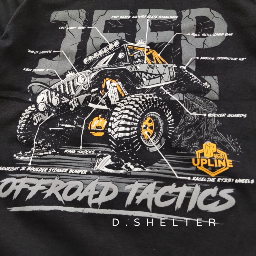 KAOS DISTRO ANAK UPLINE HITAM OFFROAD/DSHELTER