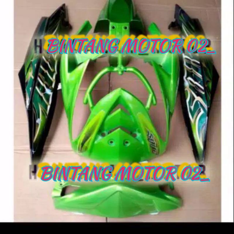 cover body halus Mio soul karbu Mio soul karbu hijau biru putih hitam