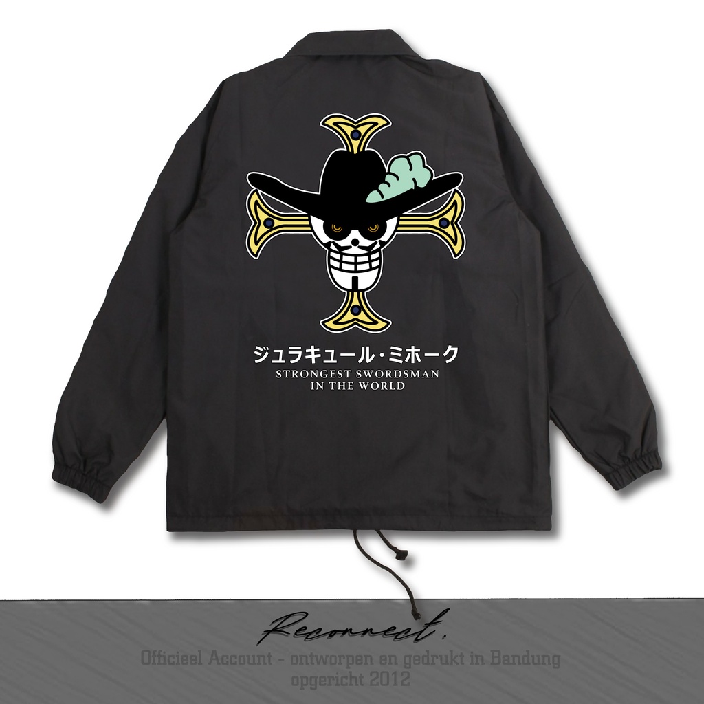 Reconnect Coach Jacket Anime One Piece Mihawk Logo - Unisex