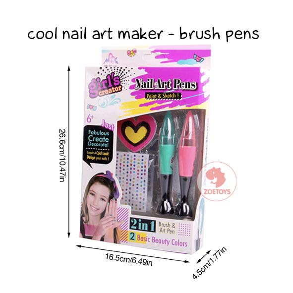 Zoetoys Cool Nail Art Maker | Kids Manicure Toy Fast Drying Beauty Salon | Mainan Set Pena Salon Kuku Anak | Cari Kado Edukasi Natal