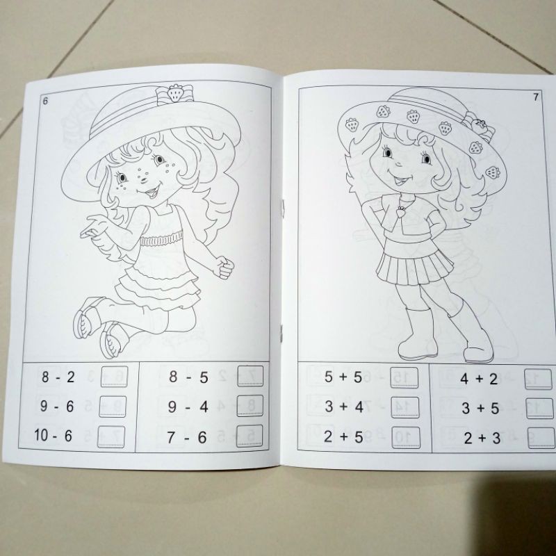 buku paket isi 5 buku, mewarnai untuk anak perembuan A4(21×30cm)