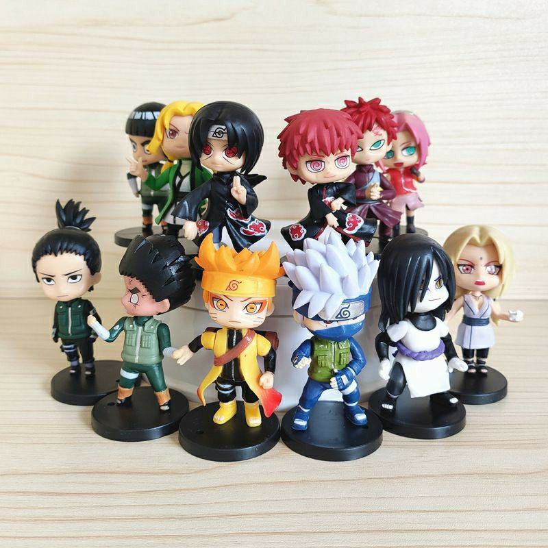 (BISA COD)Action mini figur chibi anime naruto kakashi gara shikamaru sakura