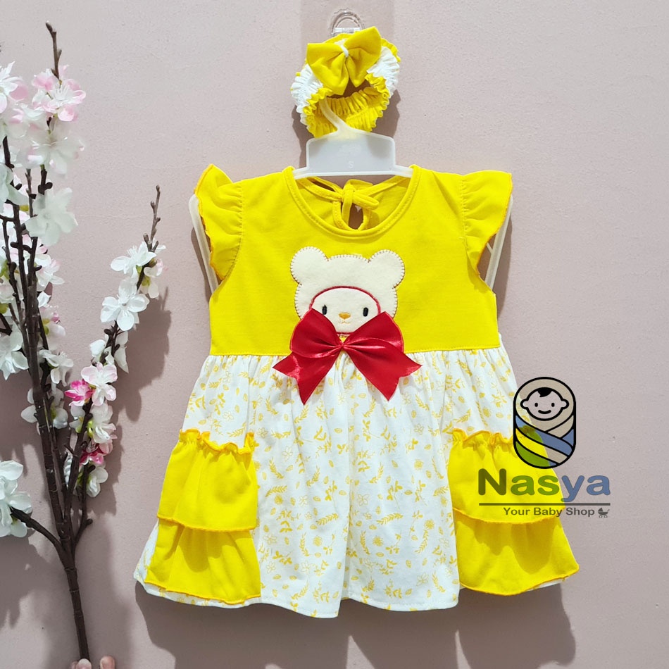 [P-068] Dress Bayi (0-6 bulan) / Setelan Bayi Perempuan Motif Rampel