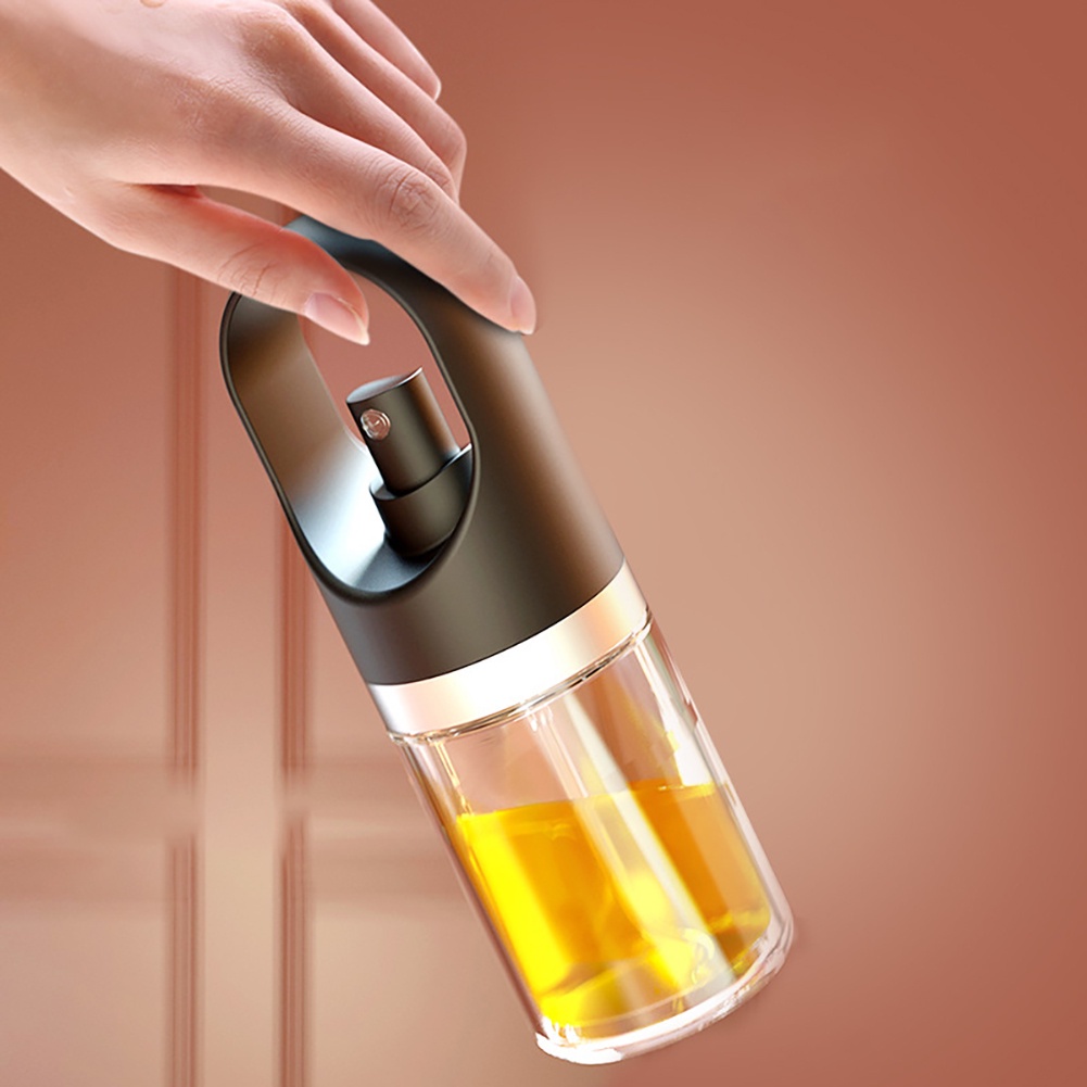 Portable push type oil spray bottle barbecue oil control glass oil pot spray type seasoning bottle OWT