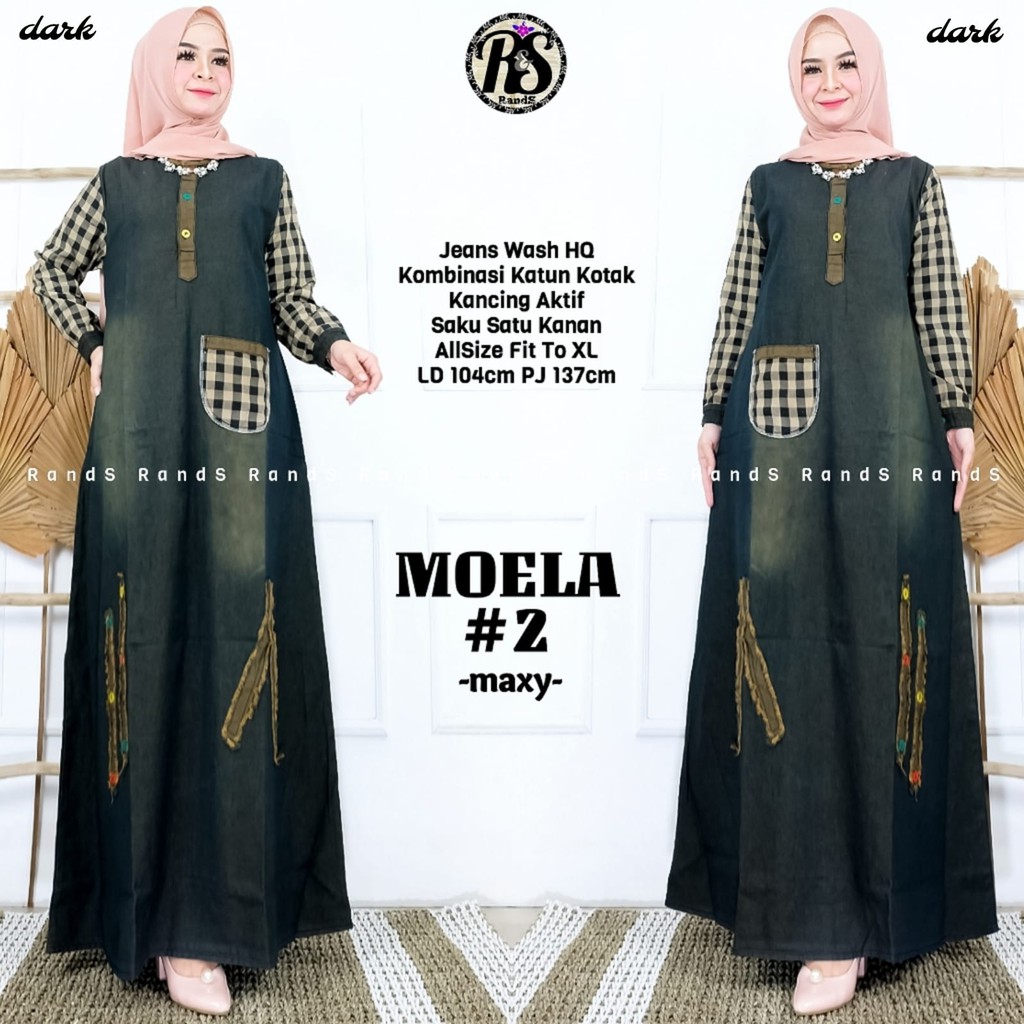 Gamis Jeanswash Moela #2 Maxy mix Katun By RandS
