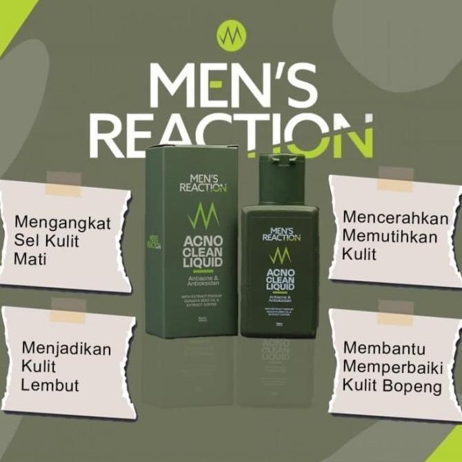 Sabun Jerawat Mens Reaction (Liquid) Terbaru