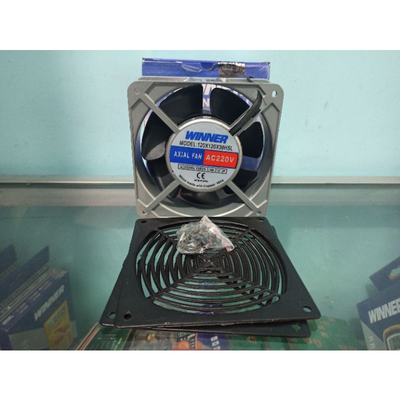 KIPAS COOLING FAN BESI BESAR 12 X 12CM AC 220V POWER AMPLIFIER