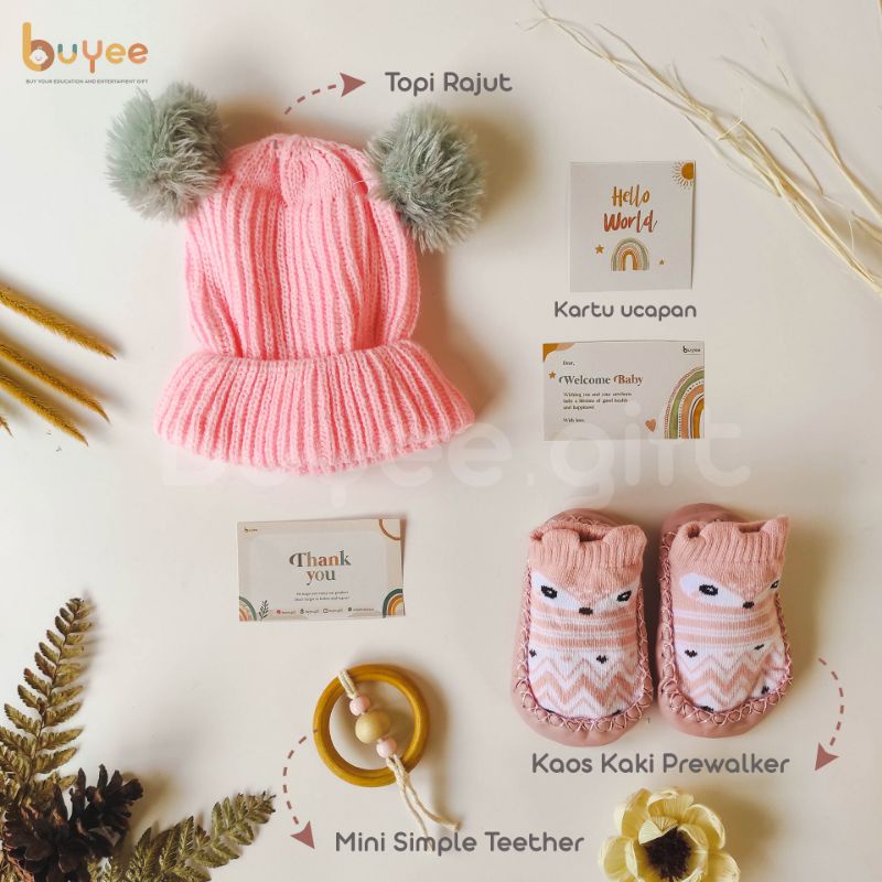 Premium Baby Hampers Buyee.gift | Kado Lahiran Bayi | Baby Gift Set | Parcel Baby Newborn-Sky pink