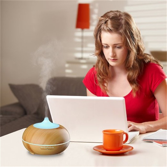Wooden Essential Oil Diffuser Ultrasonic Humidifier - 300 ml 7 colors
