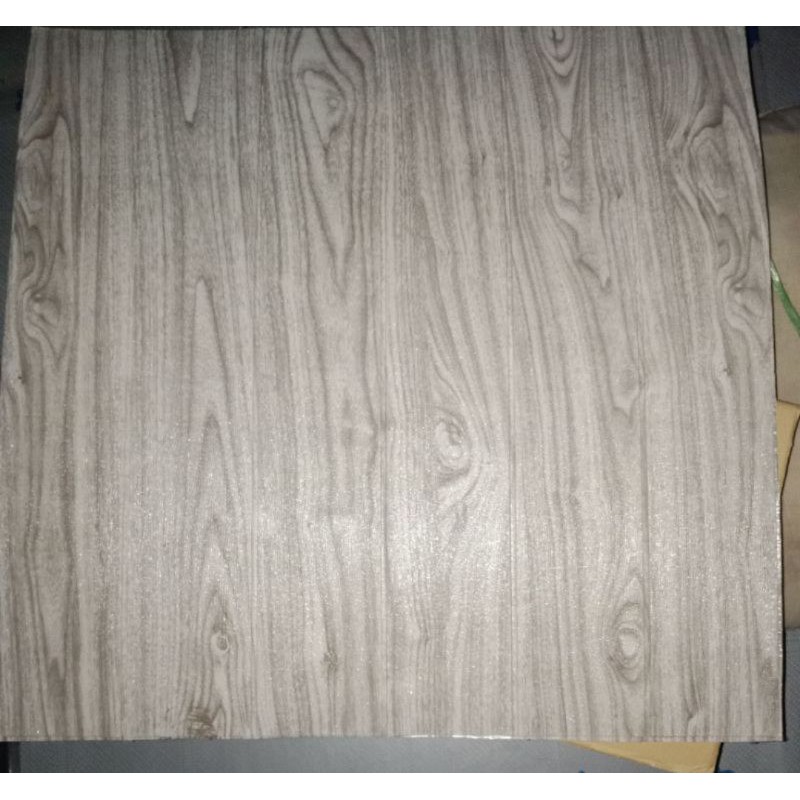 wallpaper foam 3d motif kayu elegant