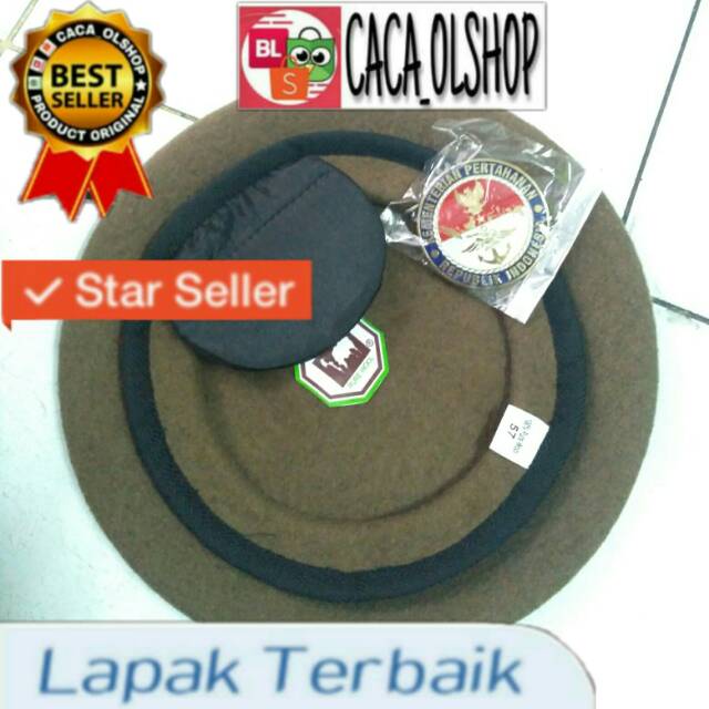 Baret Kemhan Camel Berikut Emblem Terbaru