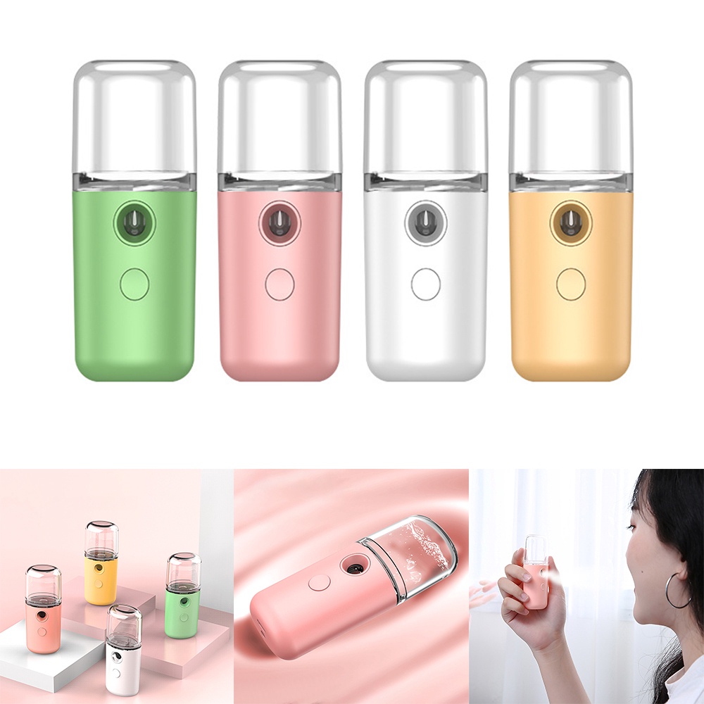 Nano Spray Perawatan Wajah Facial Mosturizing / Nano Mist Sprayer Pelembab Wajah Handy Mist Spray LED / Sprayer Disinfektan / Face Spray nano