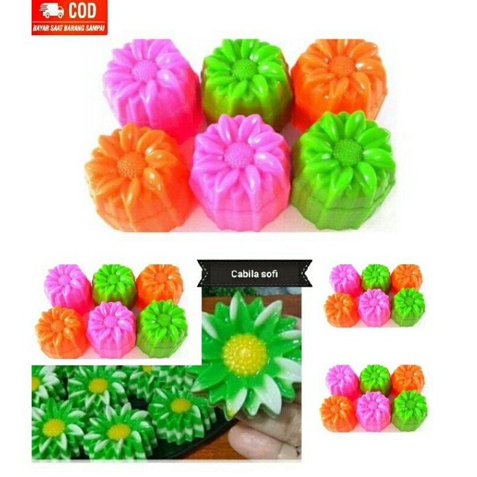 Cetakan kue / Cetakan agar agar jelly / Cetakan bunga teratai 12pcs