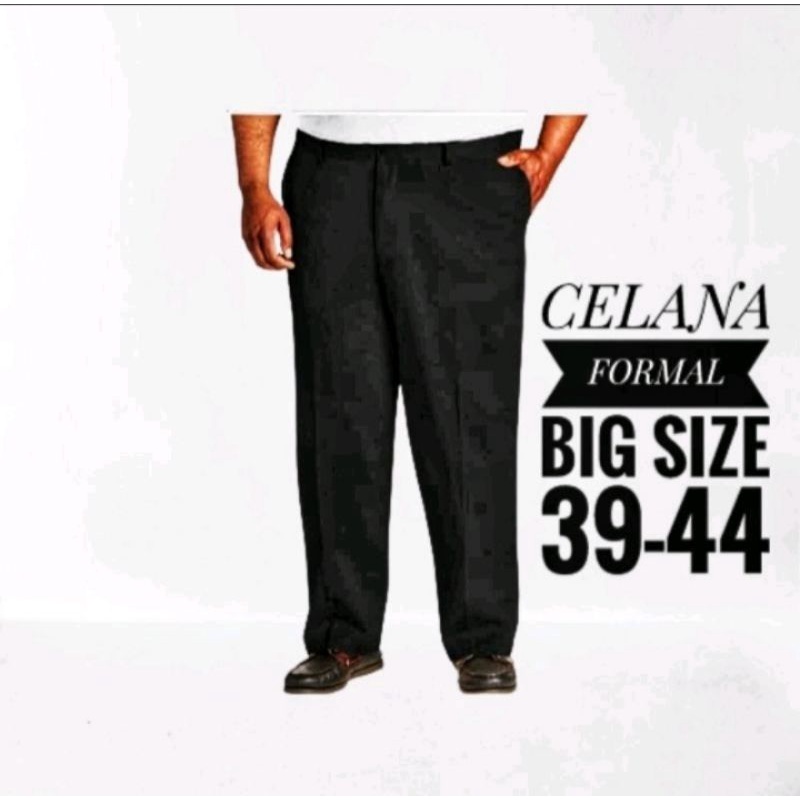 celana panjang formal pria, teflon/kantor big size/jumbo