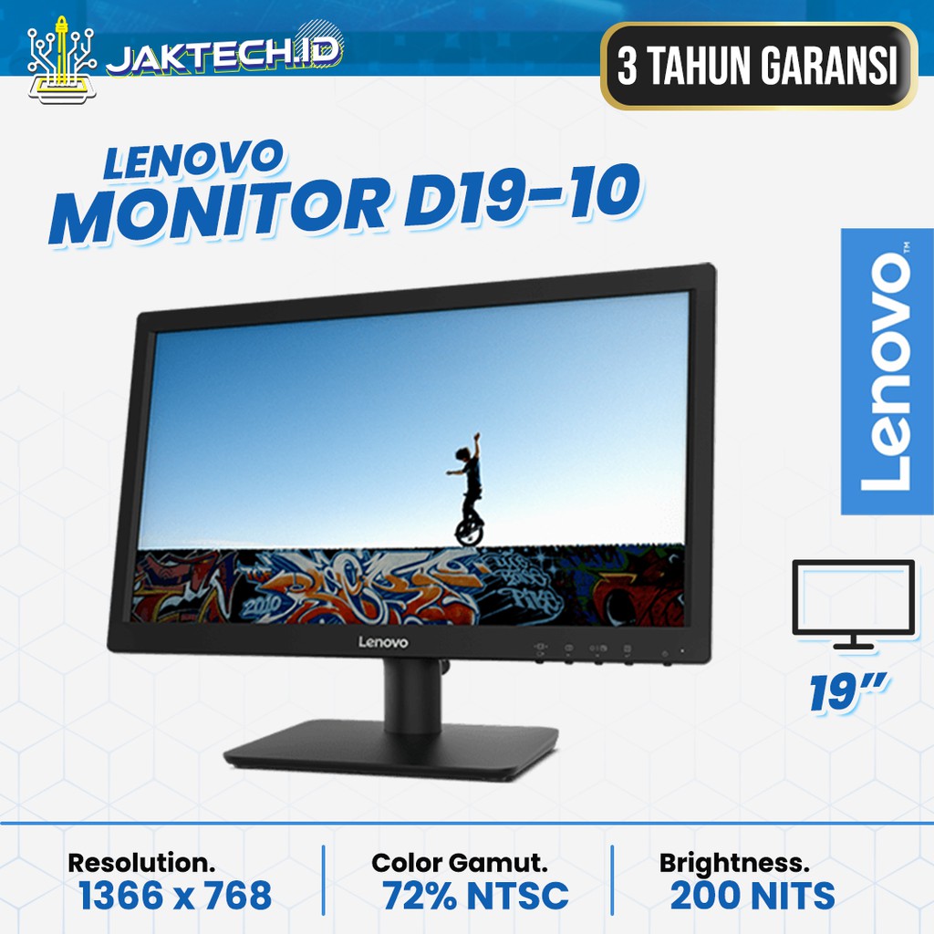 Lenovo Monitor D1910 D19-10 LED 18,5&quot; VGA HDMI 1366x768 ORIGINAL