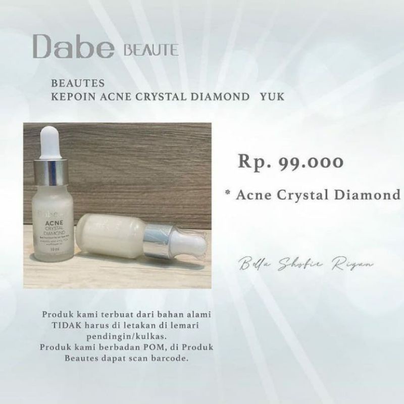 Acne crystal diamond serum skincare Samarinda by Bella Shofie