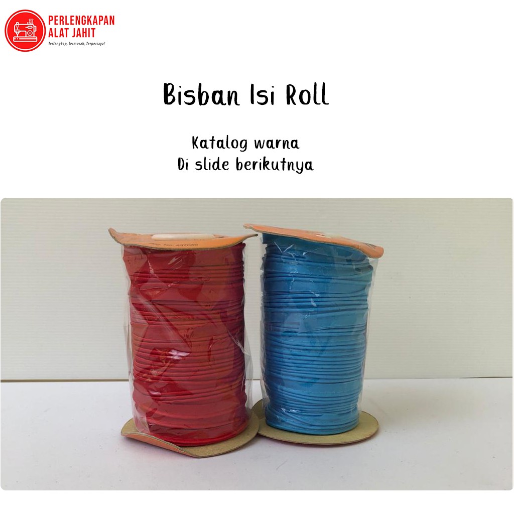 Bisban Isi Roll Besar Warna-Warni, Satin Bias Tape, Satin Ribbon