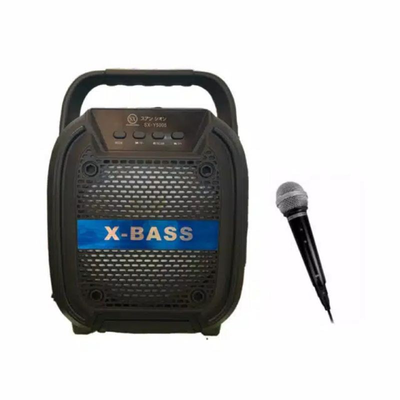 Speaker Bluetooth Karaoke SX-Y5005 X-BASS 6'5 inch (Bonus mic)