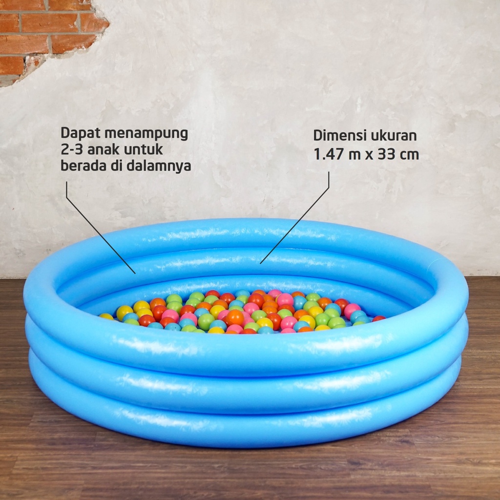 INTEX KOLAM RENANG ANAK BULAT 58426 SET OF 4