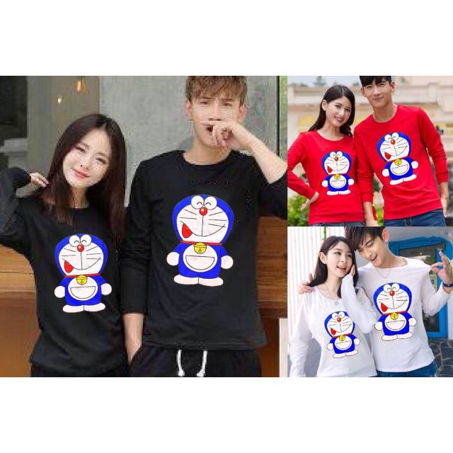 Best Seller Kaos  couple  doraemon  lngn panjang Kaos  