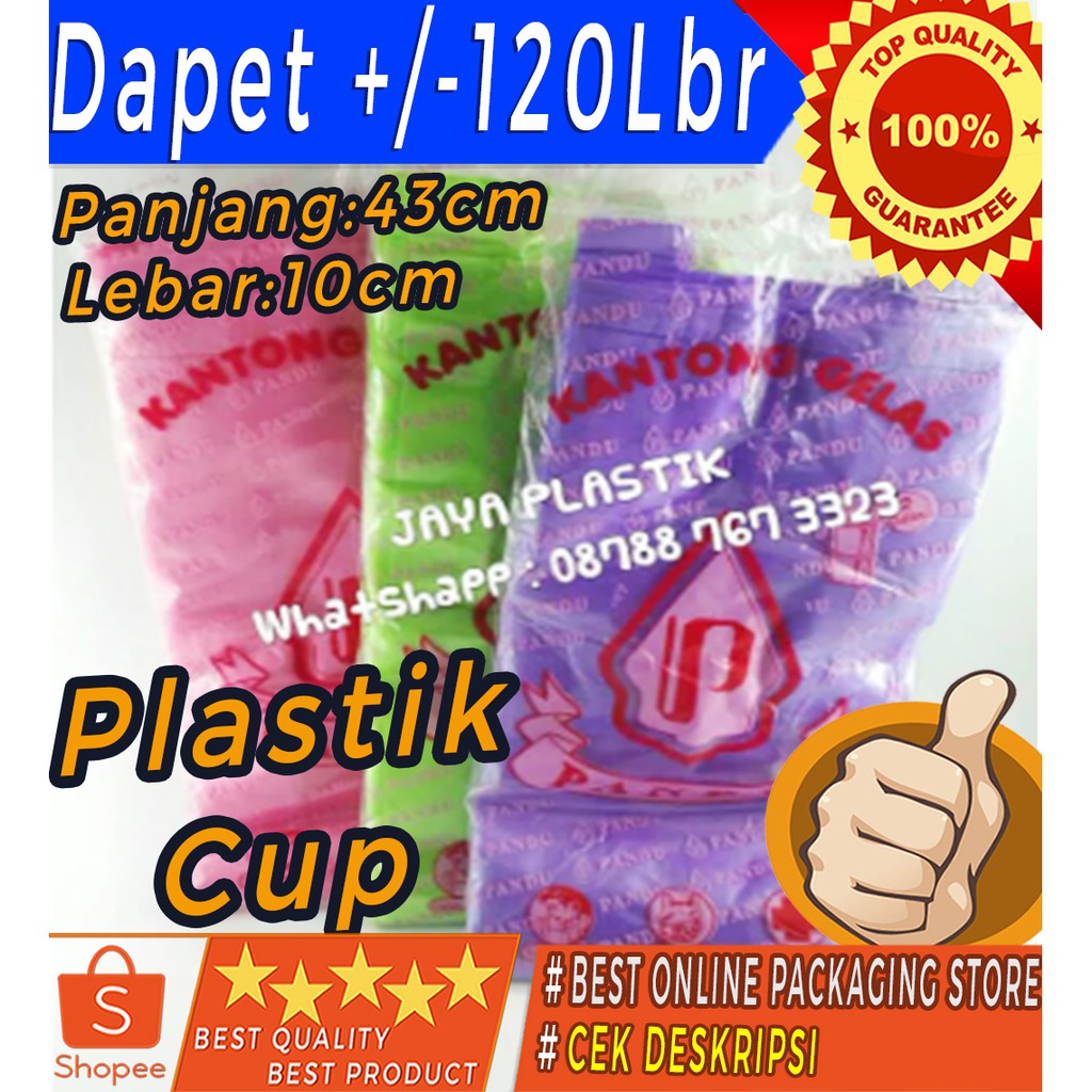 Kantong Plastik Cup ( Untuk 2 Gelas / Cup ) Termurah