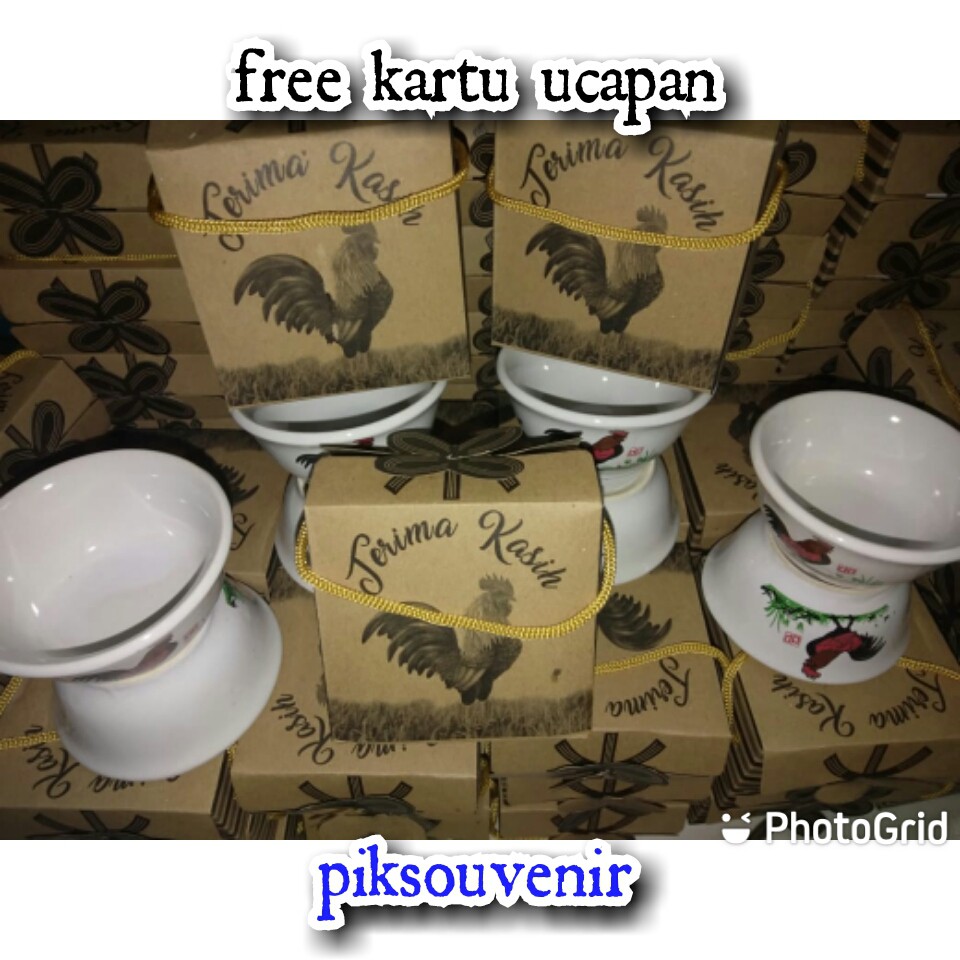 SOUVENIR PERNIKAHAN MANGKOK AYAM JAGO KEMASAN BOX