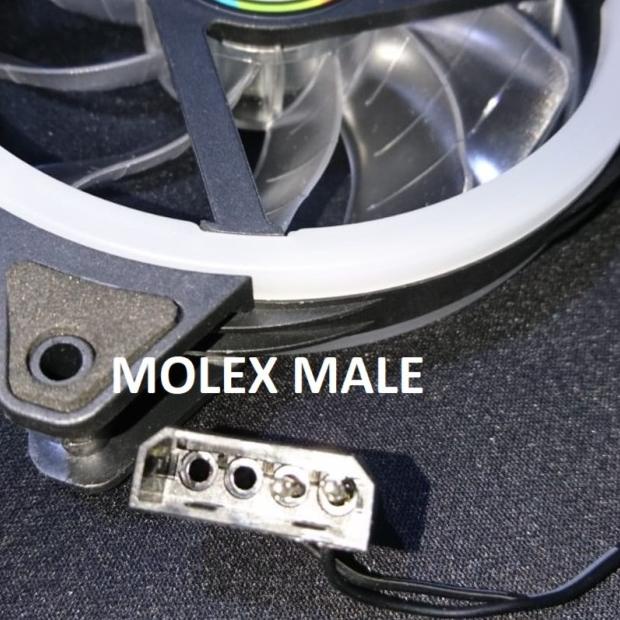 ➢ SKU-1220 FAN CASING 12CM RGB LED RAINBOW KONEKTOR MOLEX FAN CASE ✾