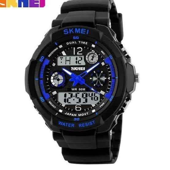 Strap tali jam tangan Skmei 1060 SKMEI AD 1060 Hitam tali skmei