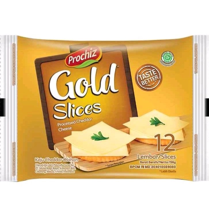 

MOOJOK-Keju Slice/Lembaran PROCHIZ GOLD Serbaguna 150gr Enak Murah Gurih 12 Lembar