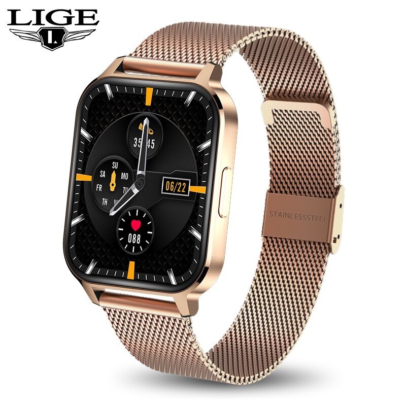 JAM TANGAN WANITA LIGE SMART WATCH HEART RATE MONITORING MULTI SPORT MODE JAM TANGAN ANTI AIR