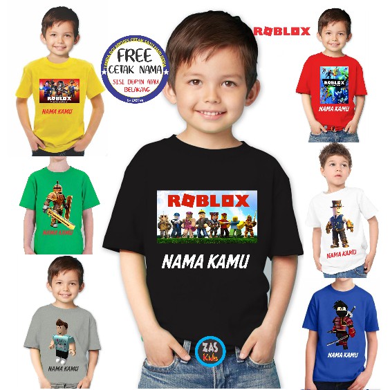 Kaos Anak Roblox Free Cetak Nama Shopee Indonesia - gambar baju roblox keren