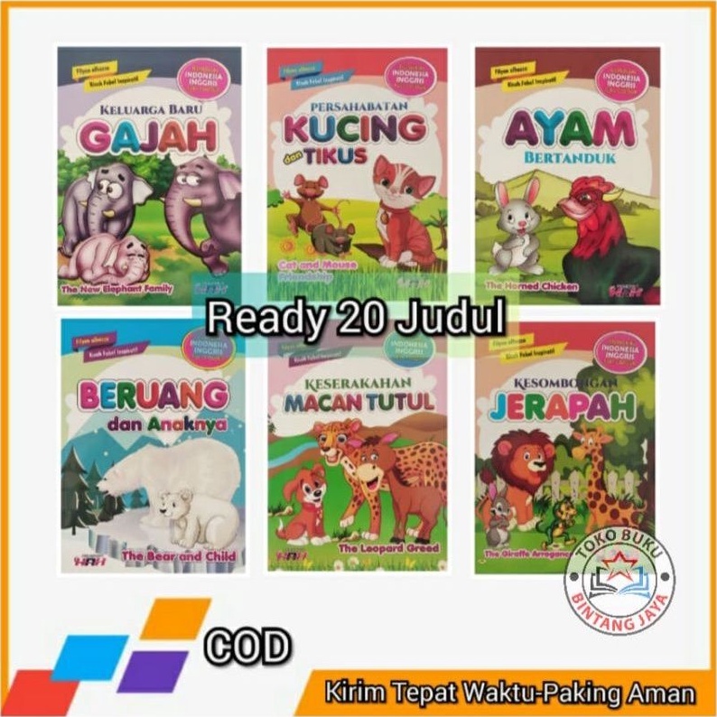 Buku Cerita Anak Bergambar Seri Kisah Fabel Inspiratif Full Colour 