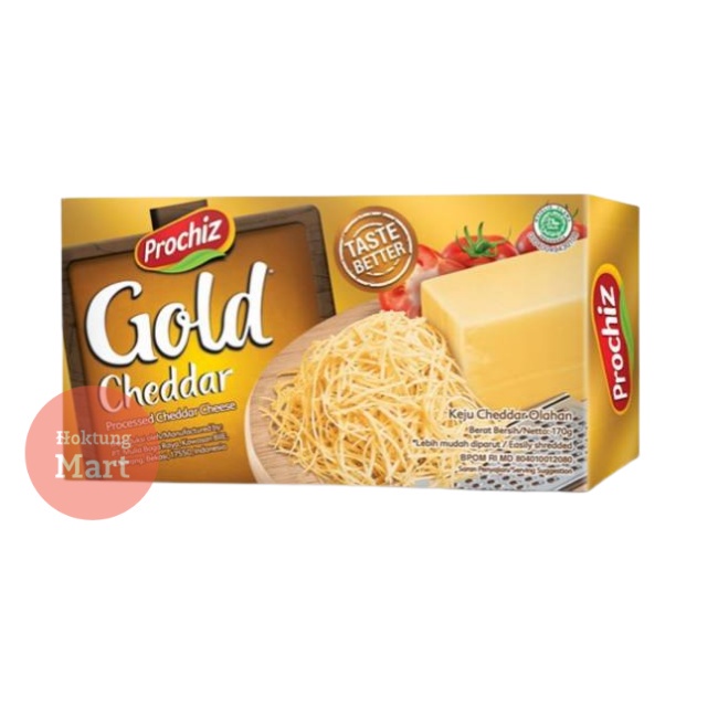 

Prochiz Keju Cheddar Gold 170gram Prochiz Gold