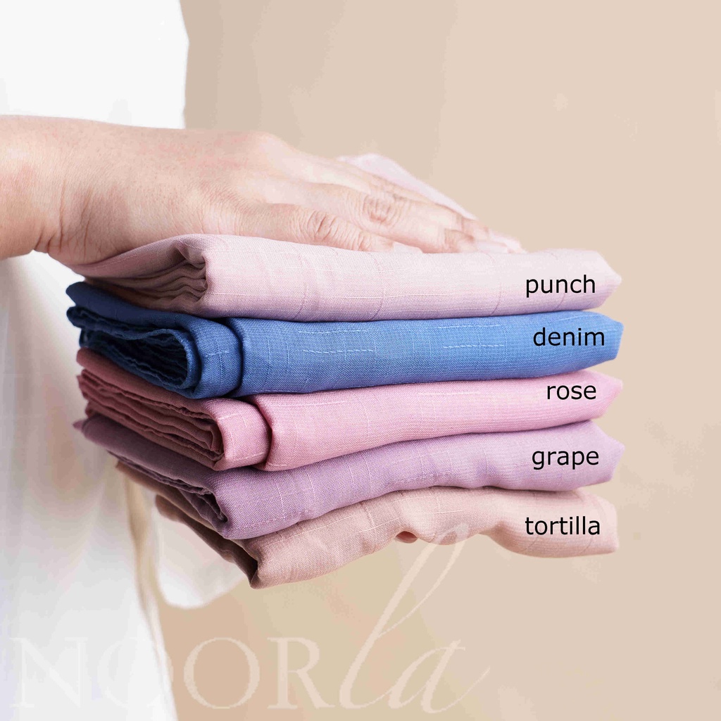 NOORLA - HIJAB SEGIEMPAT RAINA / JILBAB SEGI EMPAT MOTIF GARIS / KERUDUNG GARIS PREMIUM