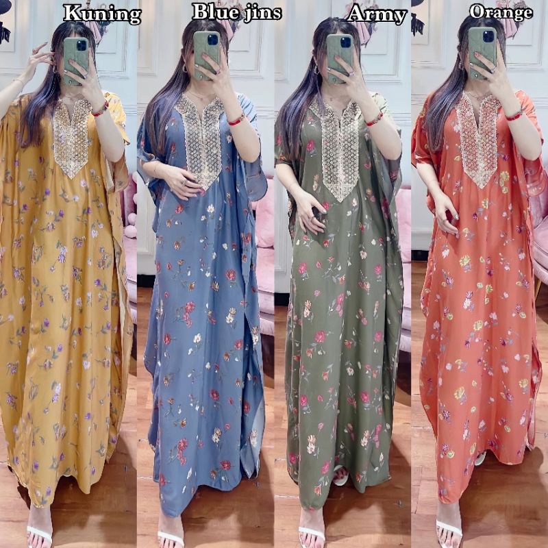Gamis Kaftan Polos || Gamis Kaftan Jumbo || Gamis Kaftan Pendek || Kaftan Wanita || Gamis Lebaran Mu