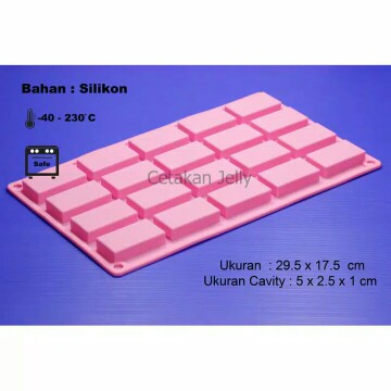 Cj Cetakan Silikon Kue Cake Coklat Pudding Jelly Sabun  Box 20 Cavity