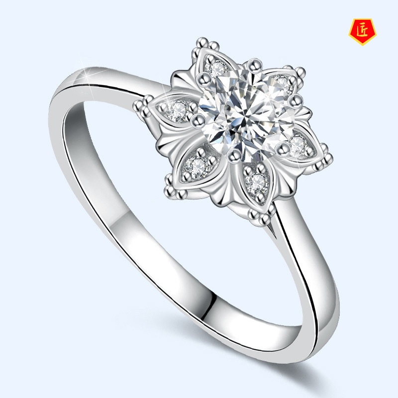 [Ready Stock]Fashion Elegant Moissanite Sunflower Ring