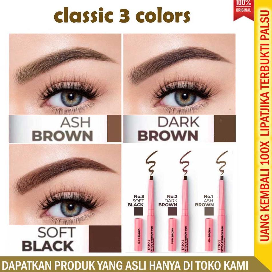 [Star] Pensil Pencil Alis Waterproof Anti Air Penghitam Menghitamkan Penebal Menebalkan Hena Tahan L