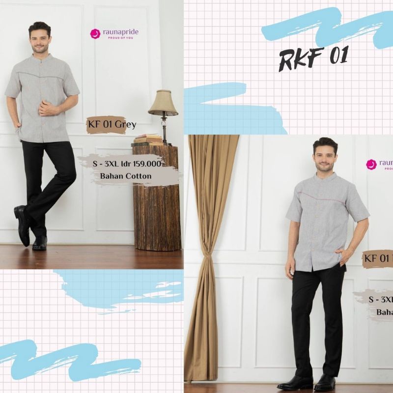 KOKO DEWASA LENGAN PENDEK POLOS RAUNA KF01