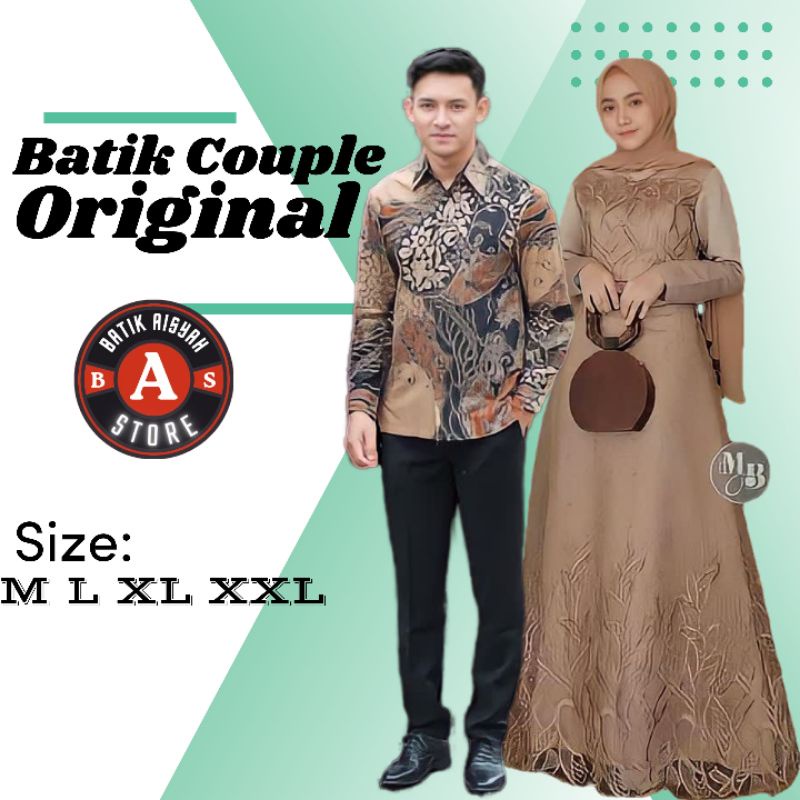 BAJU SARIMBIT PASANGAN KEBAYA BROKAT MODERN BATIK TERBARU FASHION WANITA GAMIS SYAR'I BATIK PRIA SET