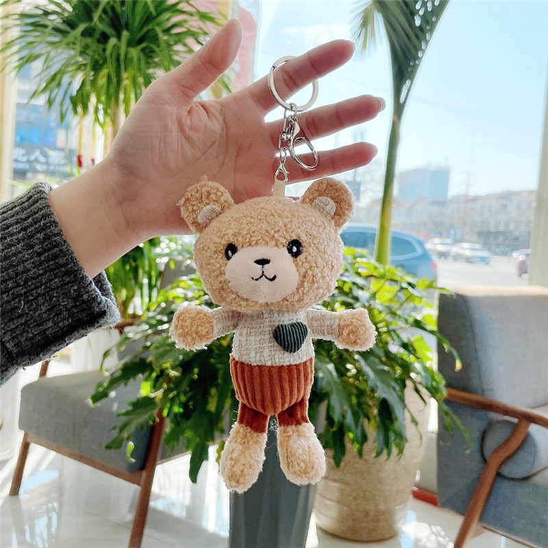 Tk Mainan Boneka Beruang Mini 15cm Bahan Plush Untuk Hadiah Ulang Tahun / Natal Anak Perempuan