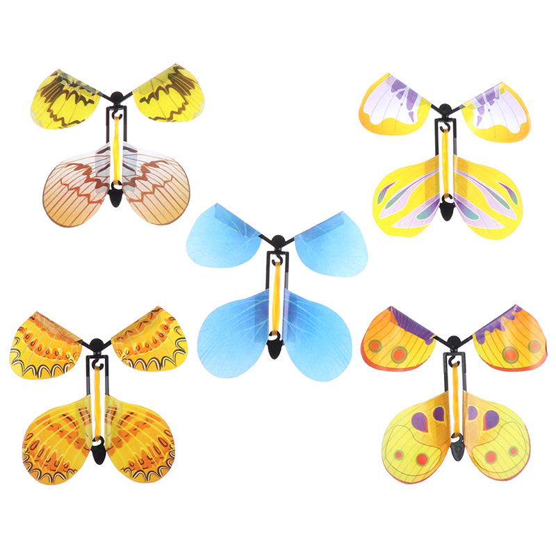 Flying butterfly surprise greeting card book magic toy fly wind up magic props