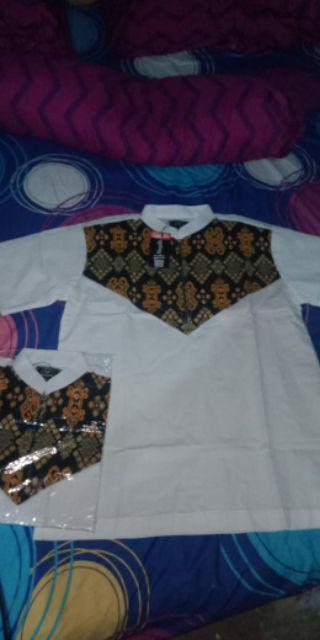 Baju Koko Couple Koko Batik Putih Bersih  Koko Ayah Anak Koko Couple Koko Murah Koko Songket