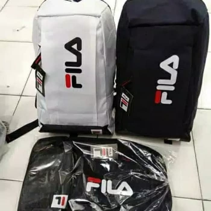 tas ransel futsal tas ransel fila tas futsal fila tas ransel olahraga - Putih